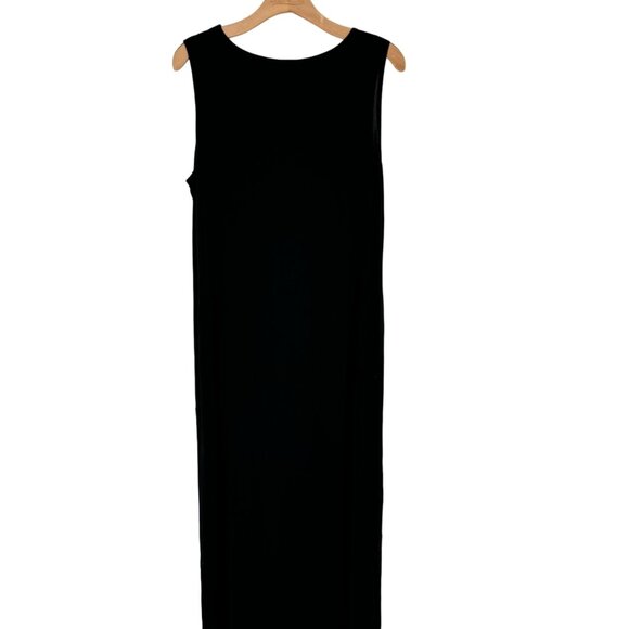 Chico's 2 travelers Women's Black Sleeveless Maxi Dress travel knit Size large - Picture 10 of 11